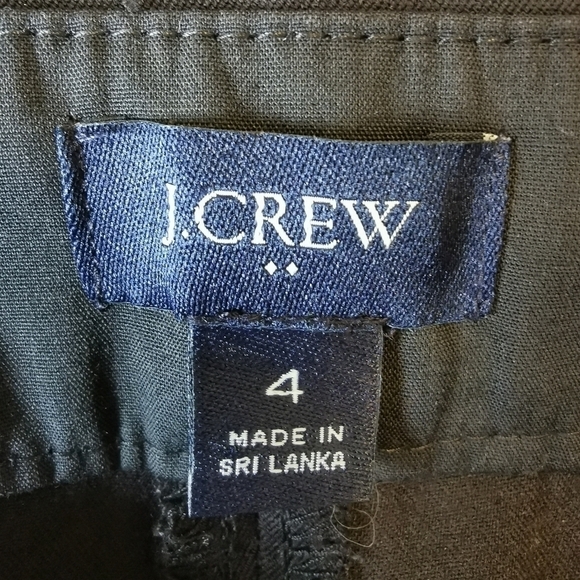 J Crew Kelsey Black Cotton/Viscose Flare Pant - Sz 4 - Picture 7 of 11